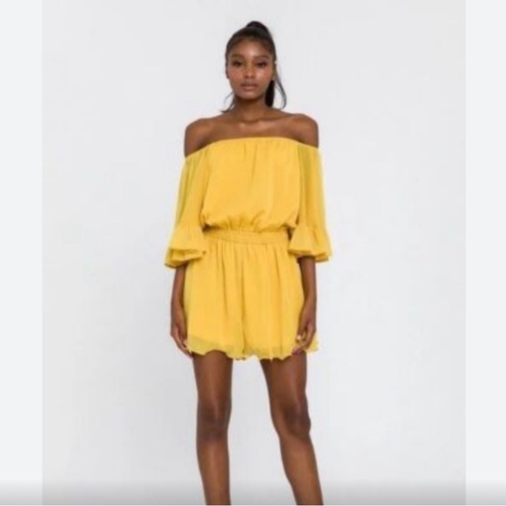 Endless Rose off the shoulder ruffle sleeve romper